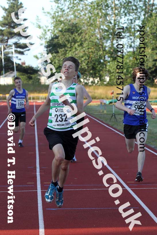 800 metres, 2021 North East Grand Prix No.4, Monkton, Wednesday, June 30th. Photo: David T. Hewitson/Sports for All Pics